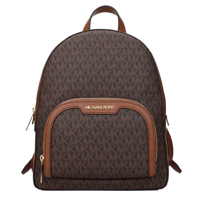 Michael Kors Brown Fabric Backpacks
