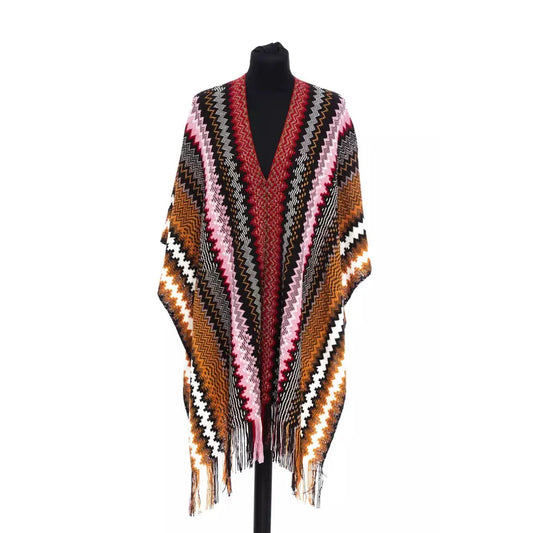 Missoni Multicolor Wool Women Poncho