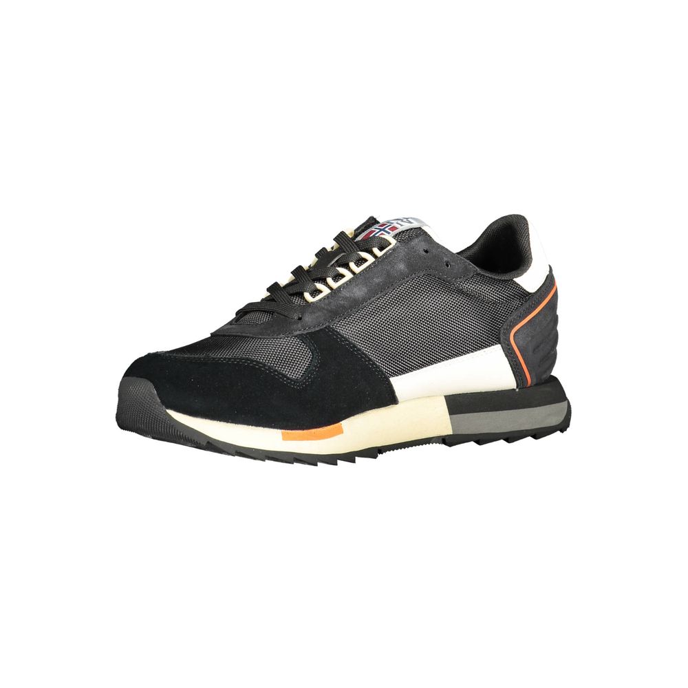Napapijri Black Leather Men Sneakers