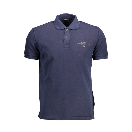 Napapijri Blue Cotton Men Polo Shirt