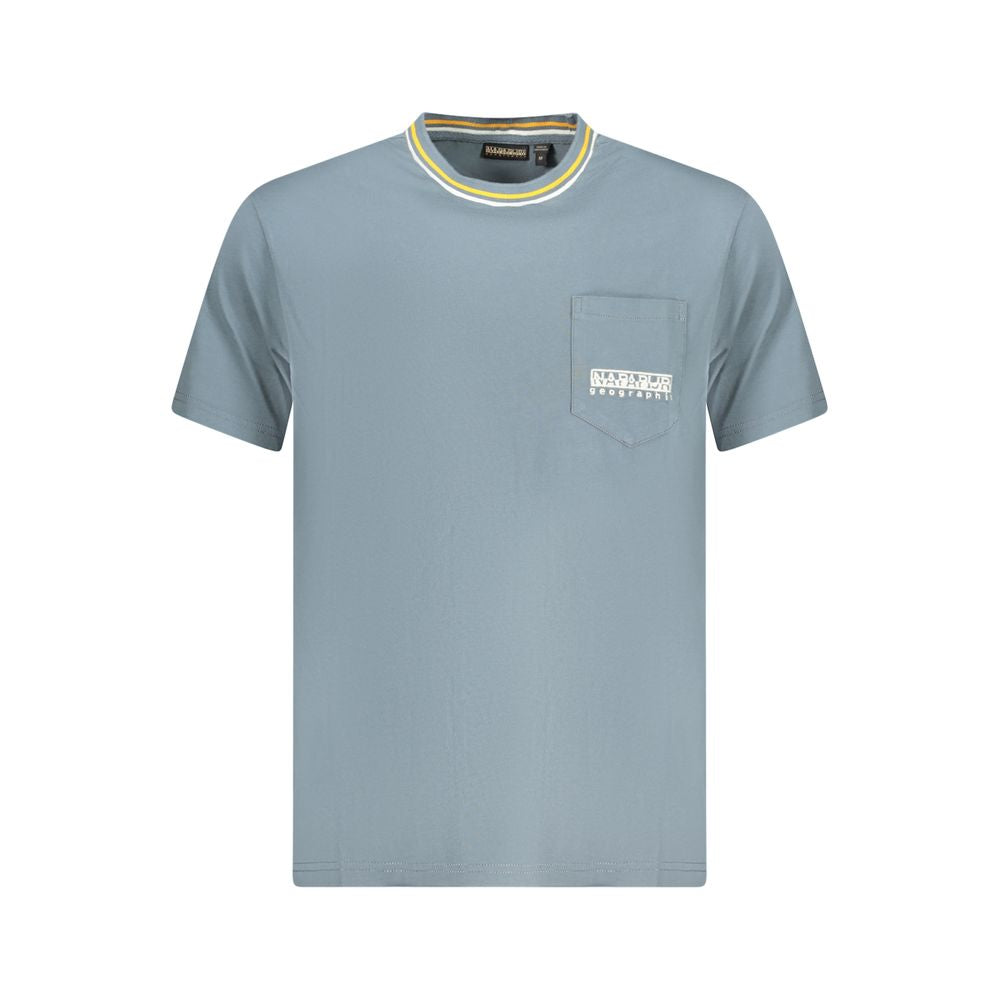 Napapijri Gray Cotton Men T-Shirt