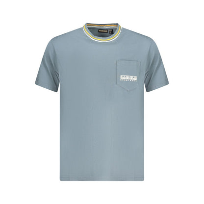 Napapijri Gray Cotton Men T-Shirt