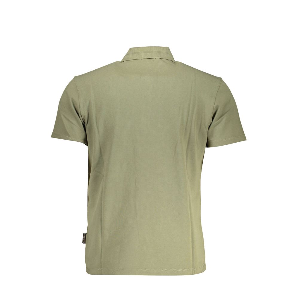 Napapijri Green Cotton Men Polo Shirt