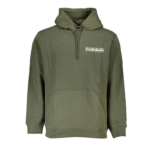 Napapijri Verde Cotton Men Sweatshirt with Hood