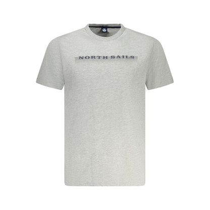 North Sails Gray Cotton Men T-Shirt