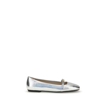 PINKO Metallic Ballerinas
