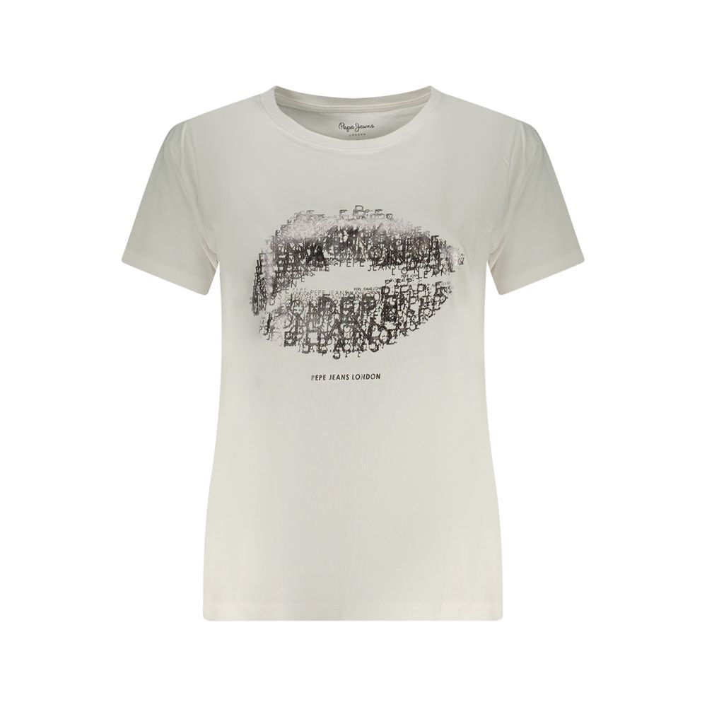 Pepe Jeans Bianco Cotton Women T-Shirt