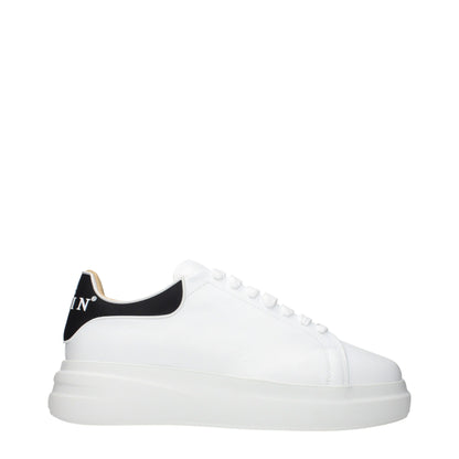 Philipp Plein White Leather Low Top Sneakers
