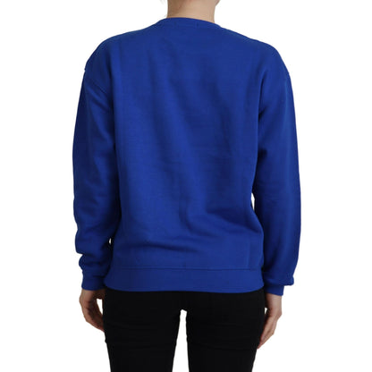 Philippe Model Blue Printed Long Sleeves Pullover Sweater