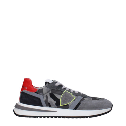 Philippe Model Gray Fabric Sneakers