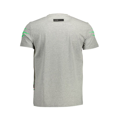 Plein Sport Brown Cotton Men T-Shirt
