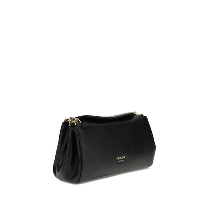 Prada Black Calf Leather Bos Taurus Shoulder Bag