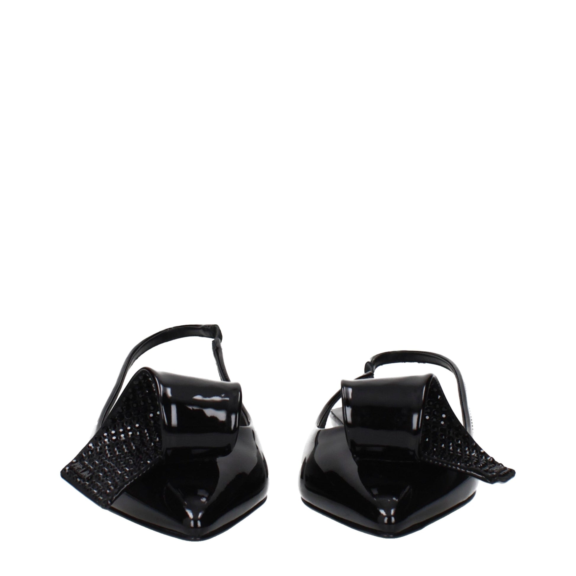 Prada Black Leather Flat Sandals