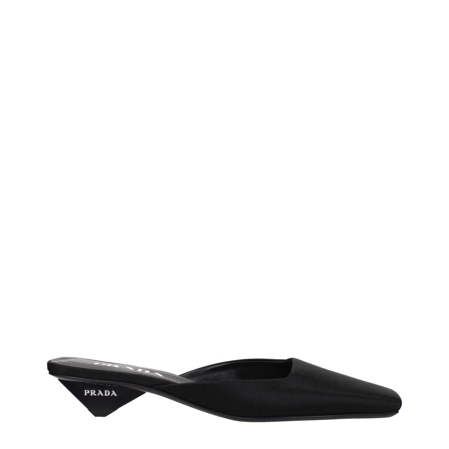 Prada Black Satin Flat Sandals