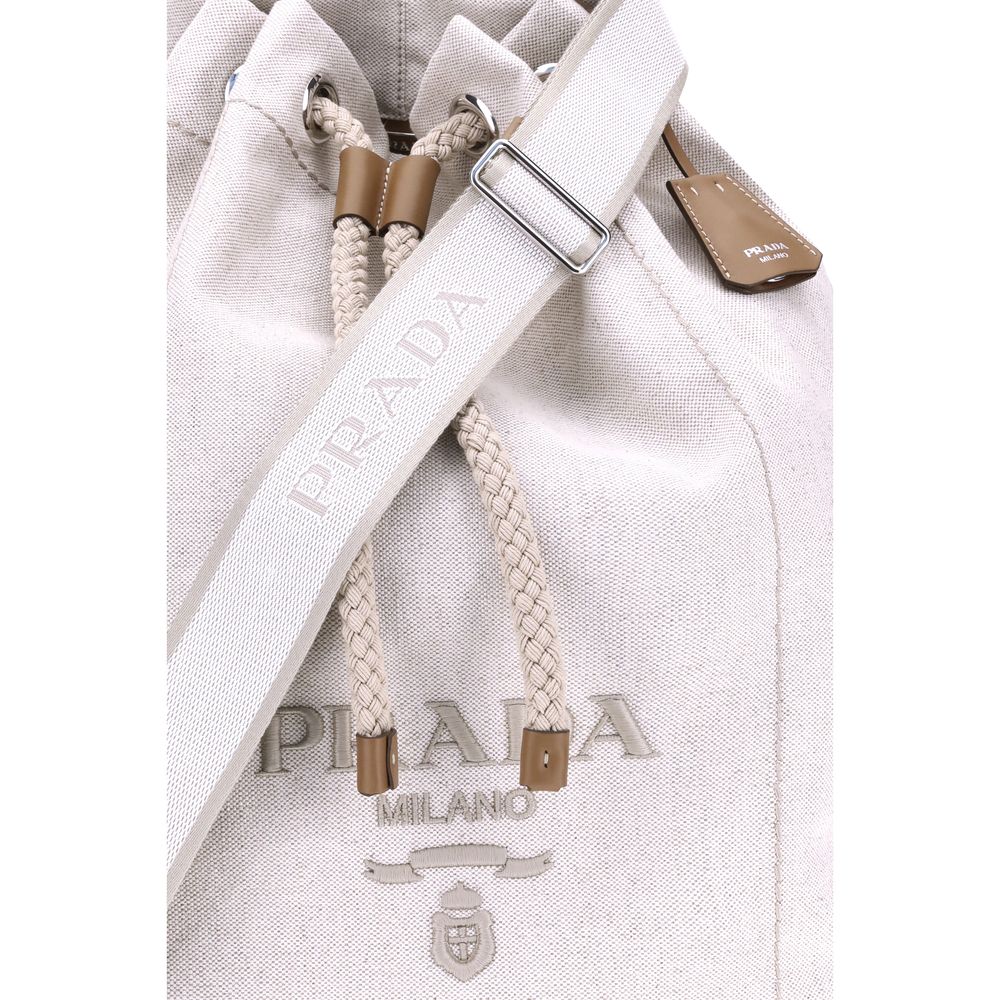 Prada Linen Bucket Bag
