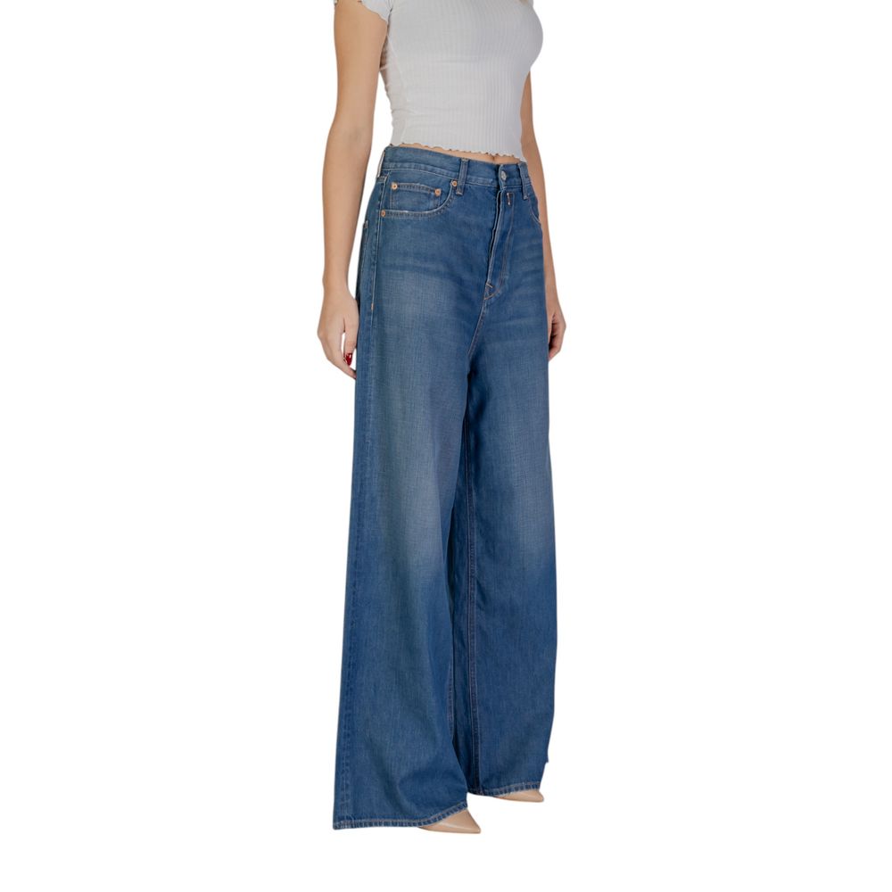 Replay Blue Cotton Bootcut Jean