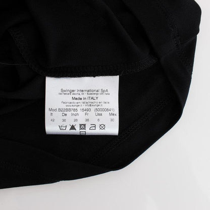 Roccobarocco Black Embellished Jersey Mini Sheath Short Dress