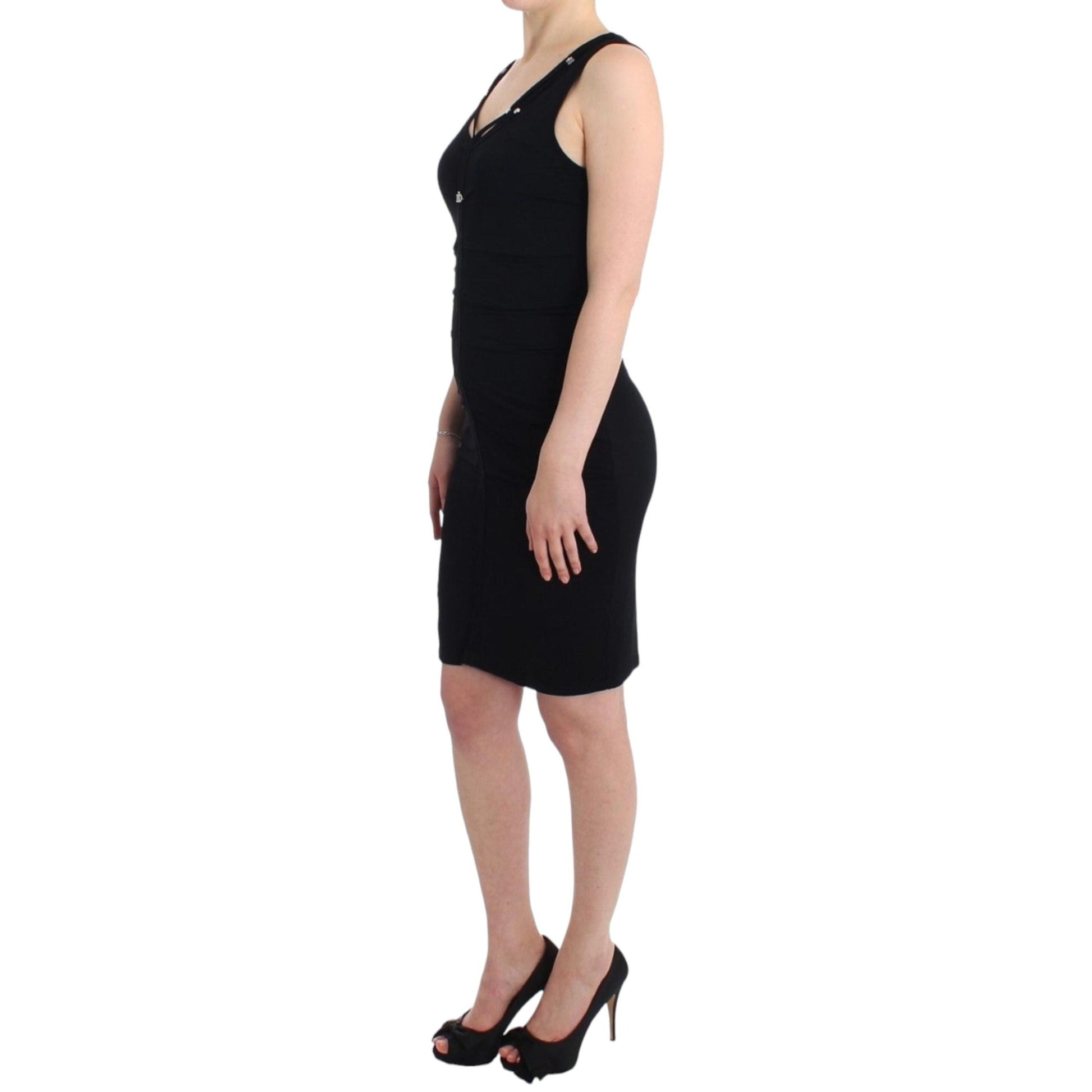 Roccobarocco Black pencil sheath dress
