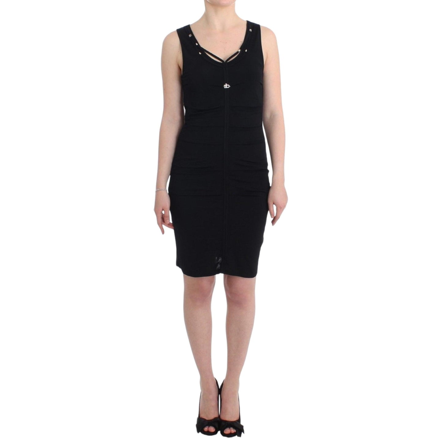 Roccobarocco Black pencil sheath dress