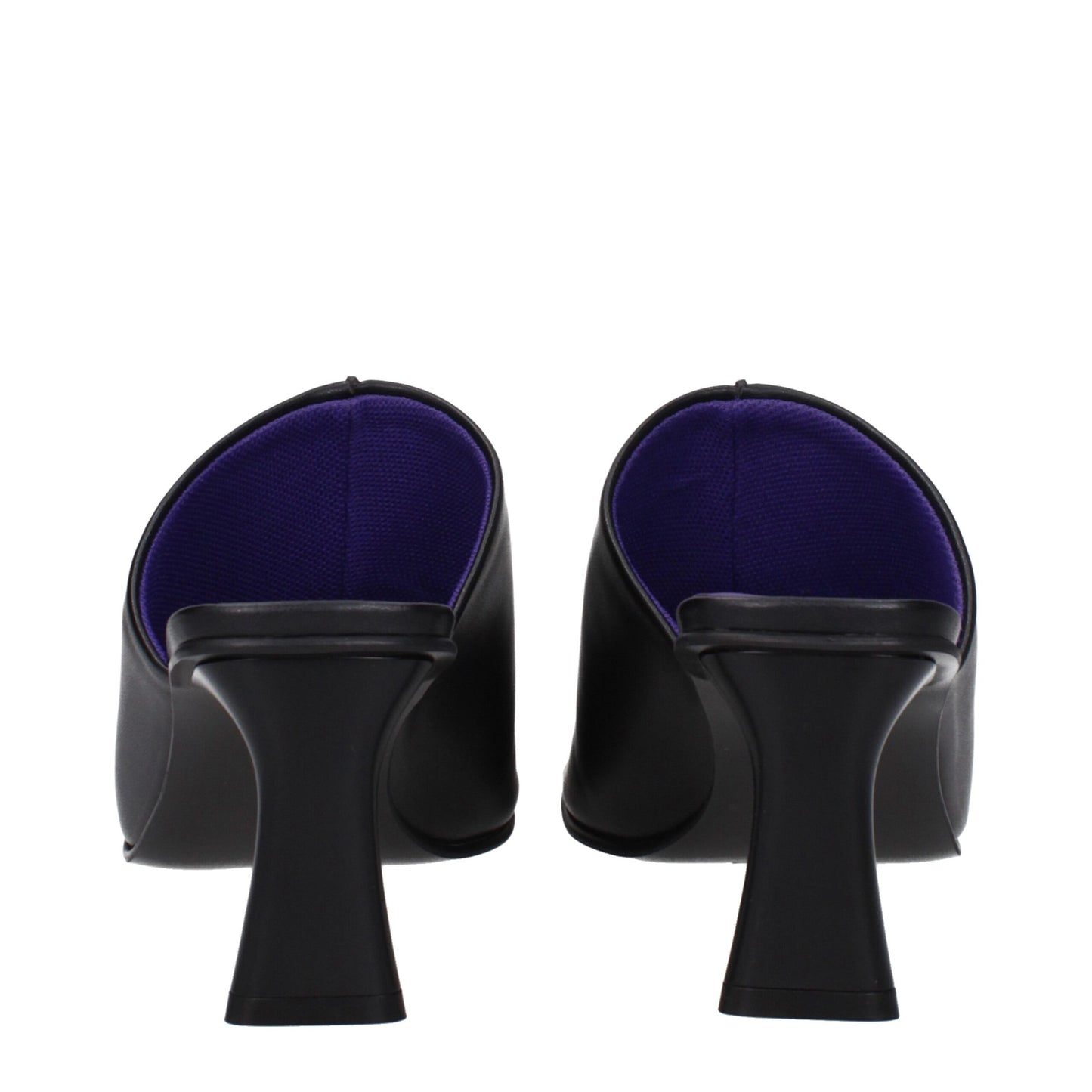 Stella McCartney Black Leather Stiletto Heels Sandals