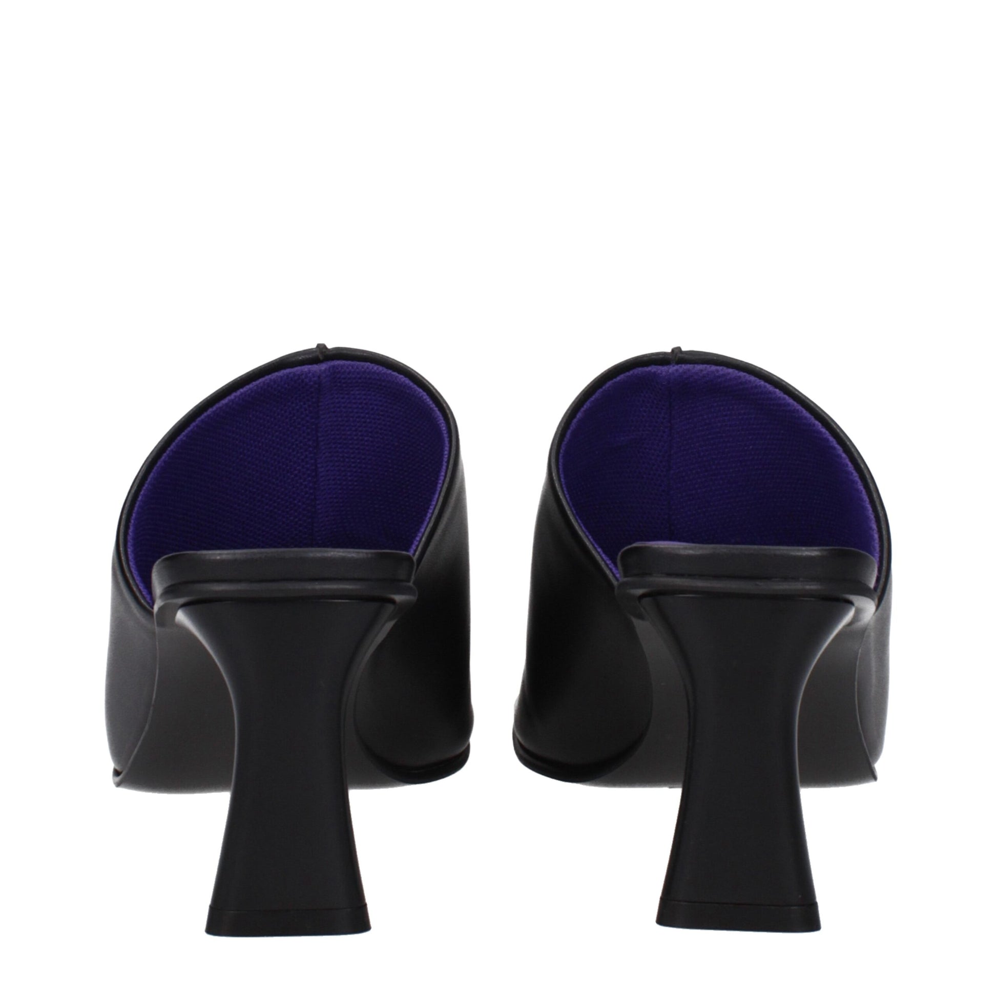 Stella McCartney Black Leather Stiletto Heels Sandals