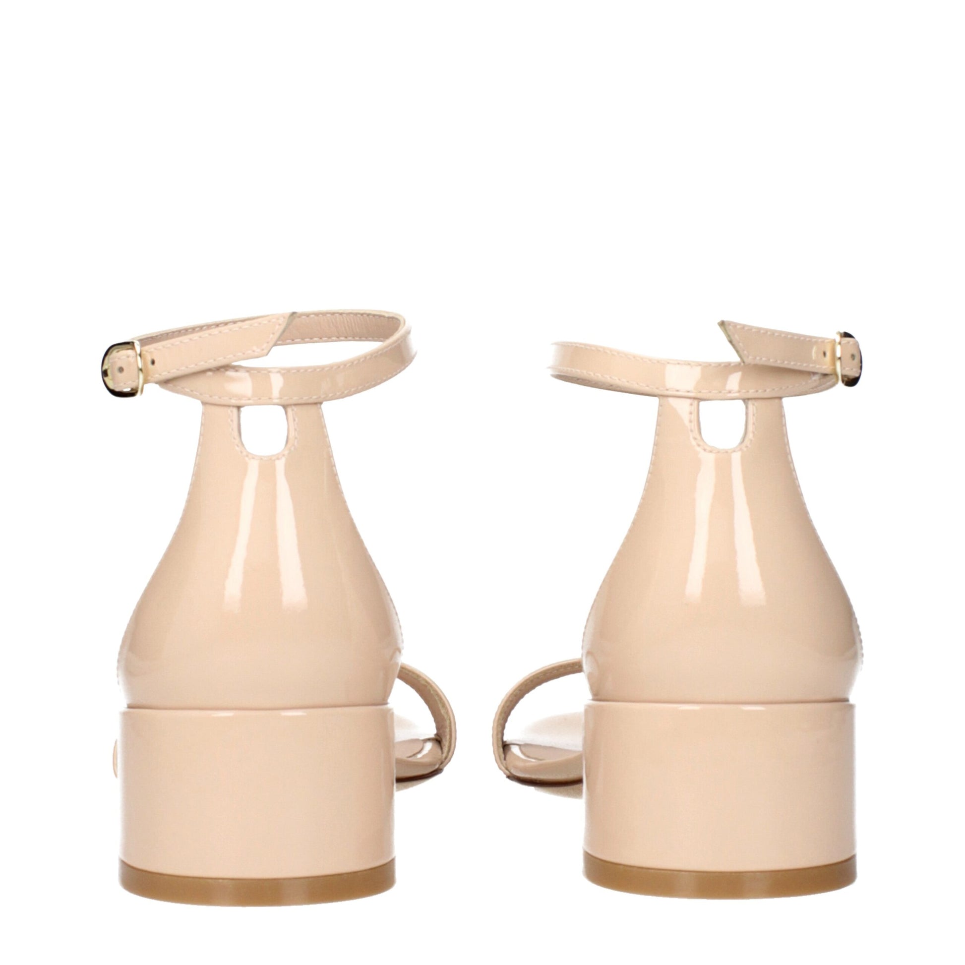 Stuart Weitzman Beige Leather Flat Sandals