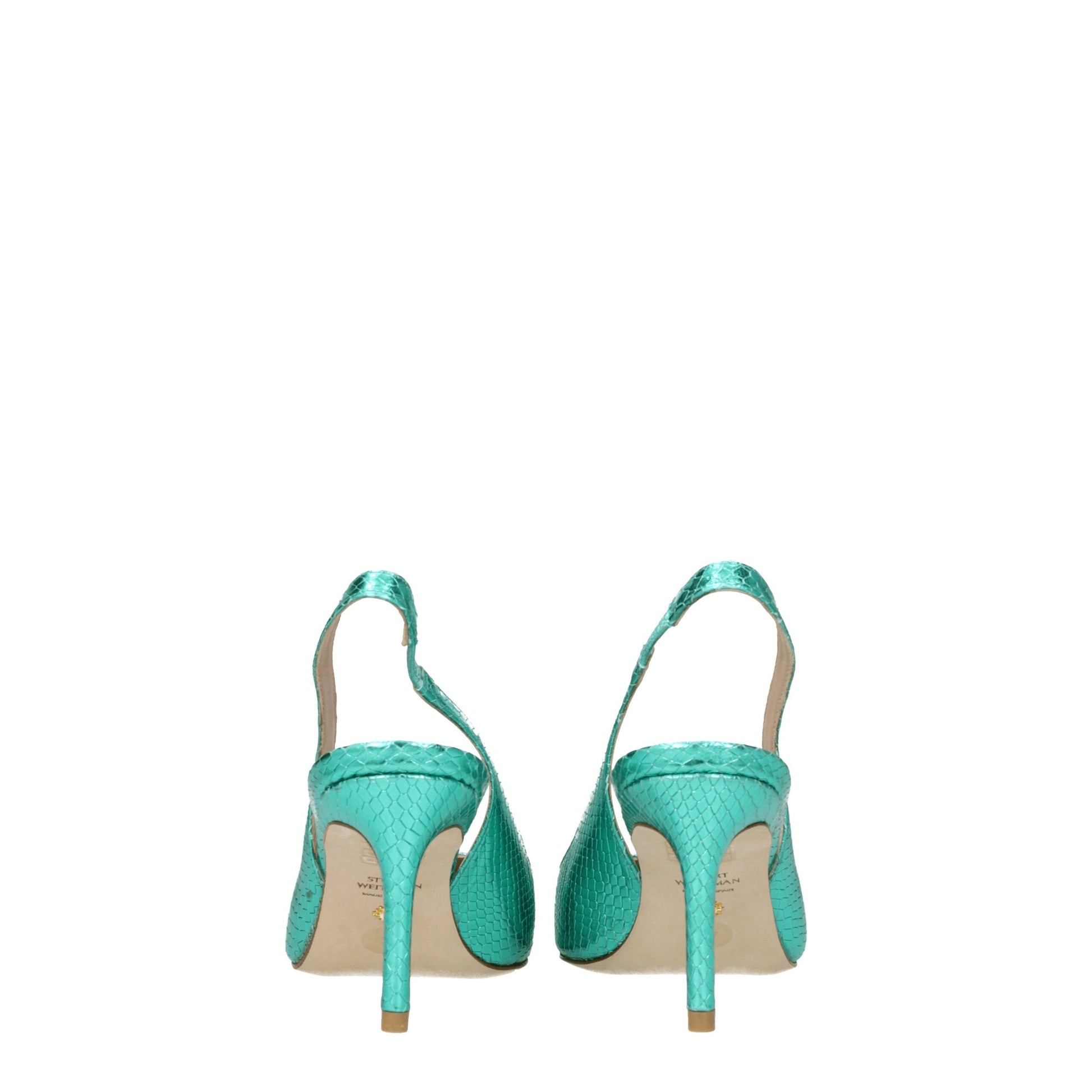 Stuart Weitzman Green Leather High Heel Pumps