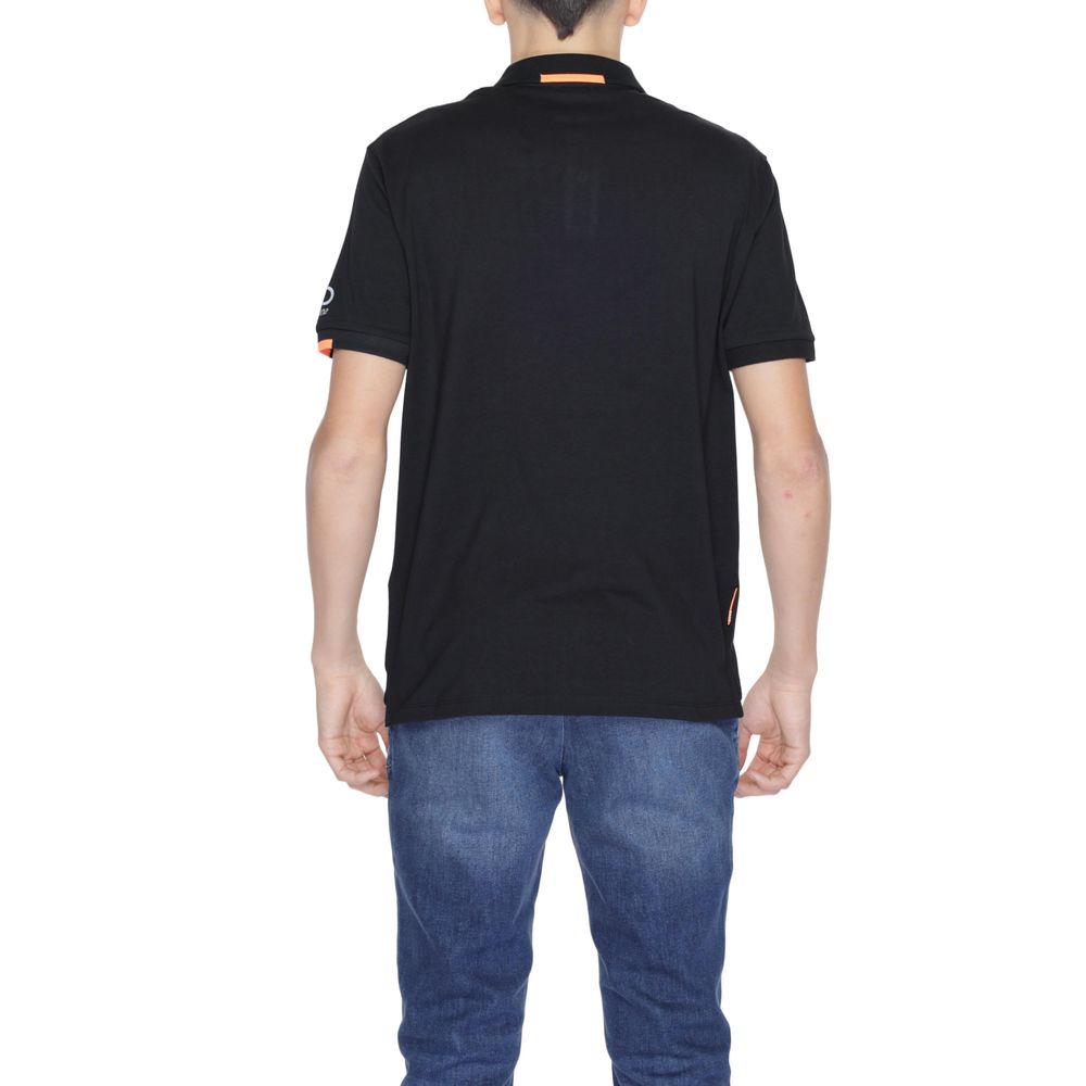 Suns Black Cotton Polo Shirt-Modeoutlet