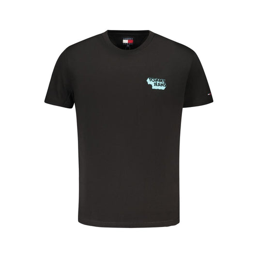 Tommy Hilfiger Black Cotton Men T-Shirt