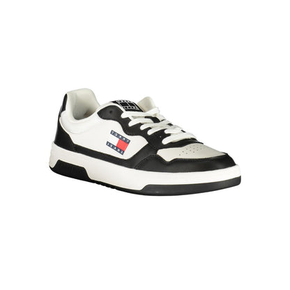 Tommy Hilfiger Black Leather Men Sneakers