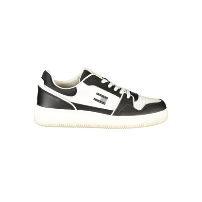 Tommy Hilfiger Black Leather Men Sneakers