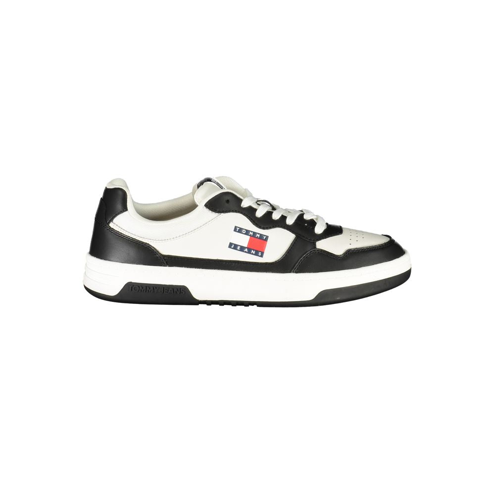 Tommy Hilfiger Black Leather Men Sneakers