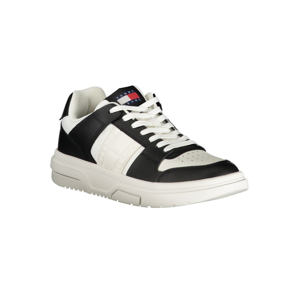 Tommy Hilfiger Black Leather Women Sneakers