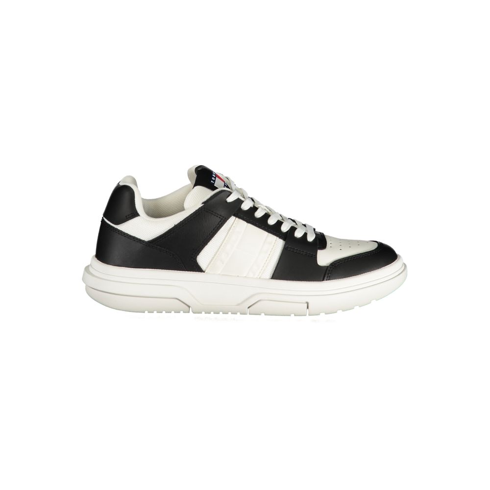 Tommy Hilfiger Black Leather Women Sneakers