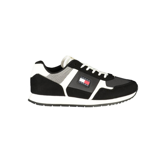 Tommy Hilfiger Black Polyester Men Sneakers
