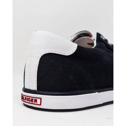 Tommy Hilfiger Blue Cotton Sneakers