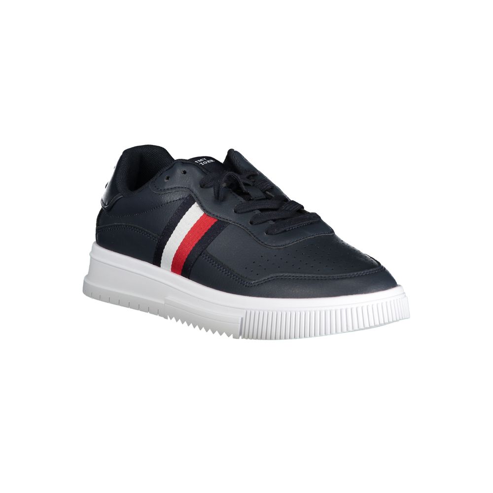 Tommy Hilfiger Blue Leather Men Sneakers