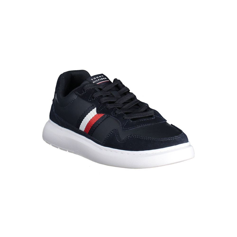 Tommy Hilfiger Blue Leather Men Sneakers