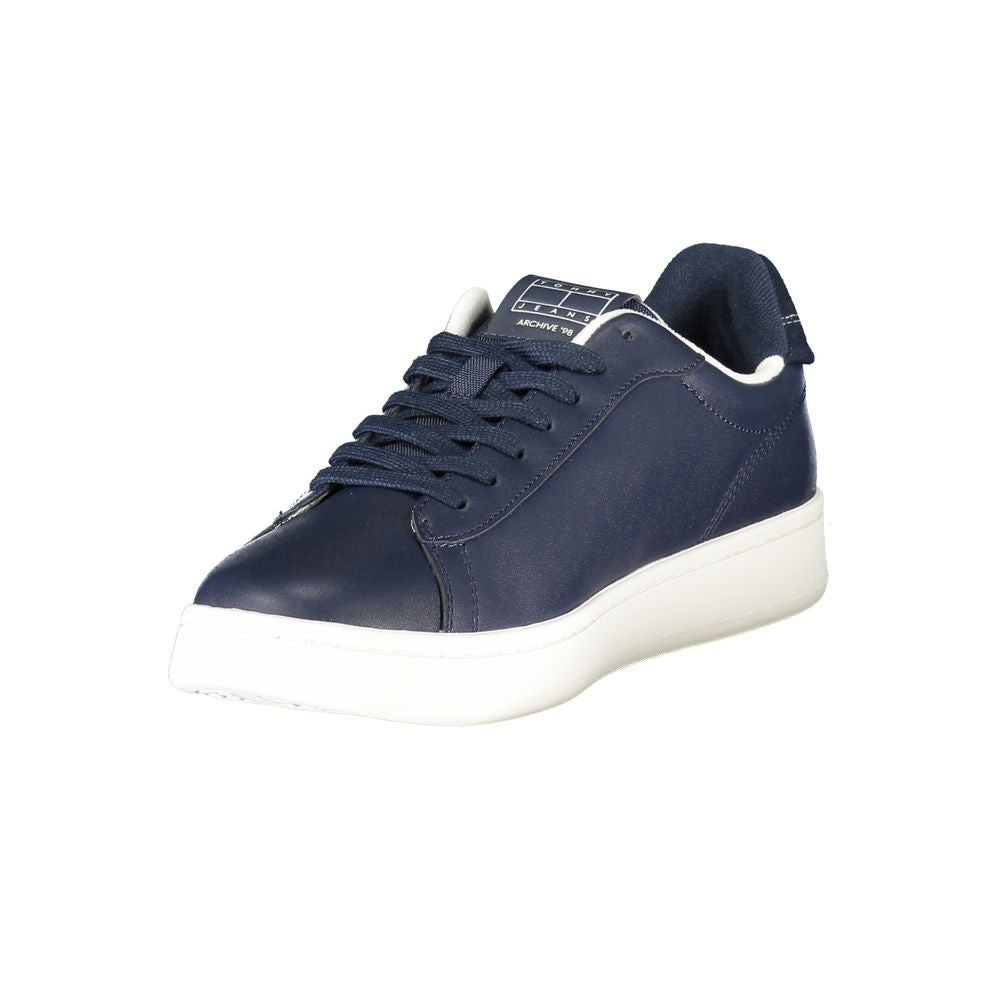 Tommy Hilfiger Blue Leather Men Sneakers