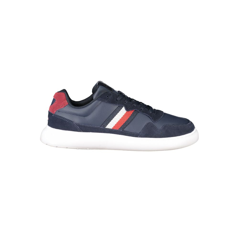 Tommy Hilfiger Blue Leather Men Sneakers