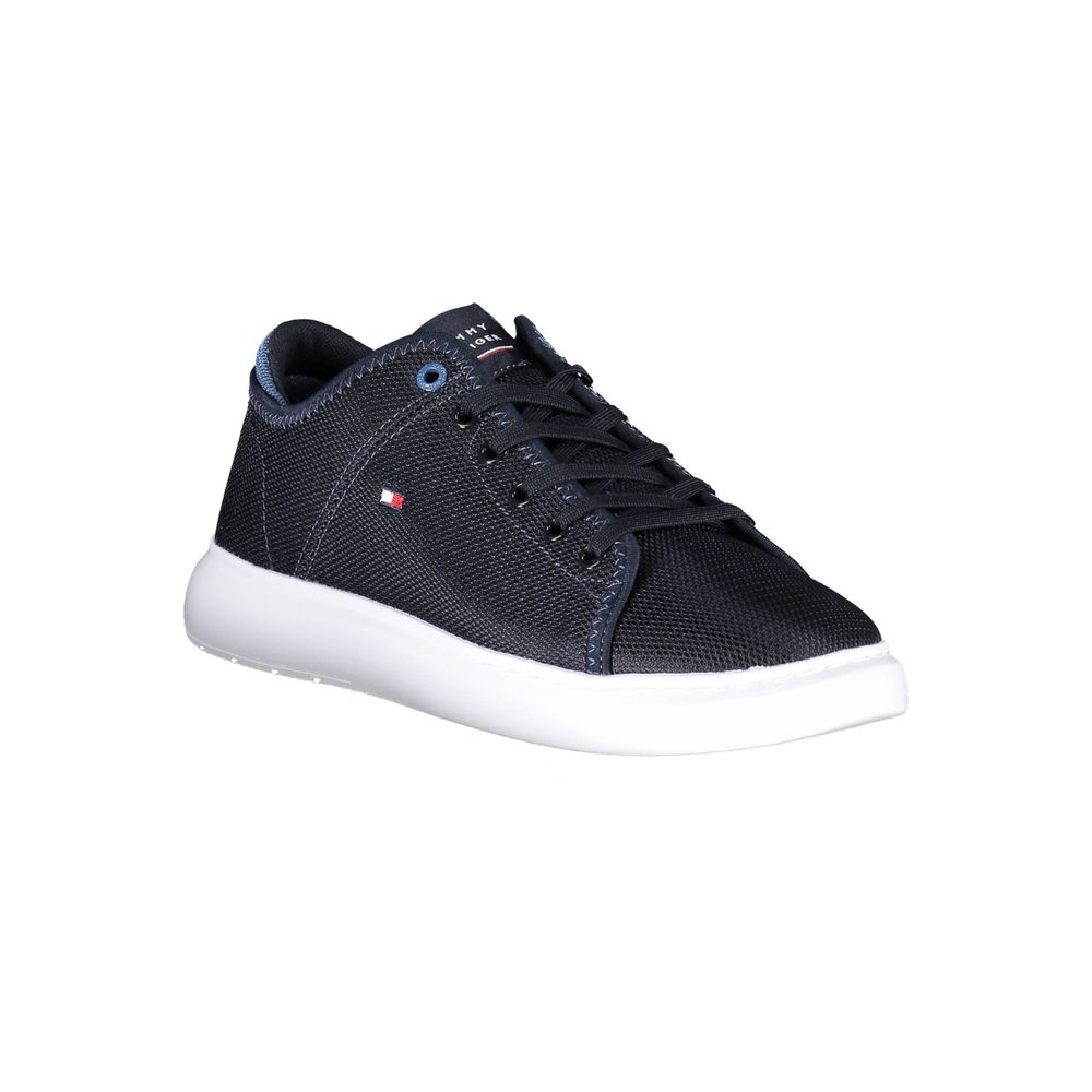 Tommy Hilfiger Blue Recycled Polyester Men Sneakers