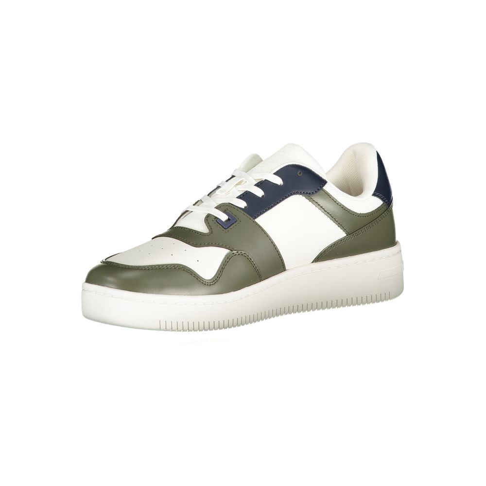 Tommy Hilfiger Green Leather Men Sneakers
