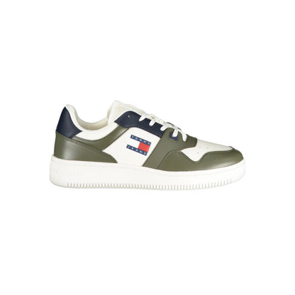 Tommy Hilfiger Green Leather Men Sneakers