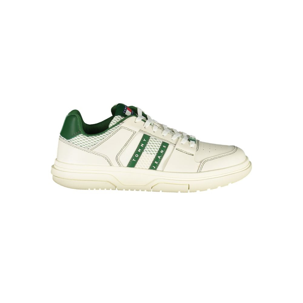 Tommy Hilfiger Green Leather Men Sneakers