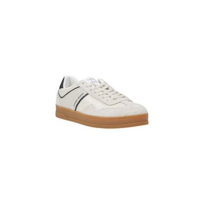 Tommy Hilfiger Jeans Cream Leather Sneakers