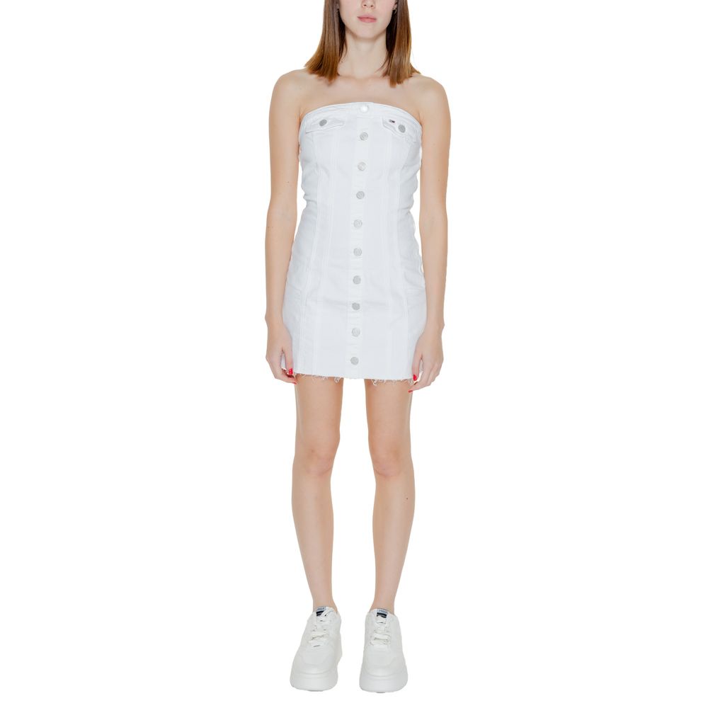 Tommy Hilfiger Jeans White Recycled Cotton Dress