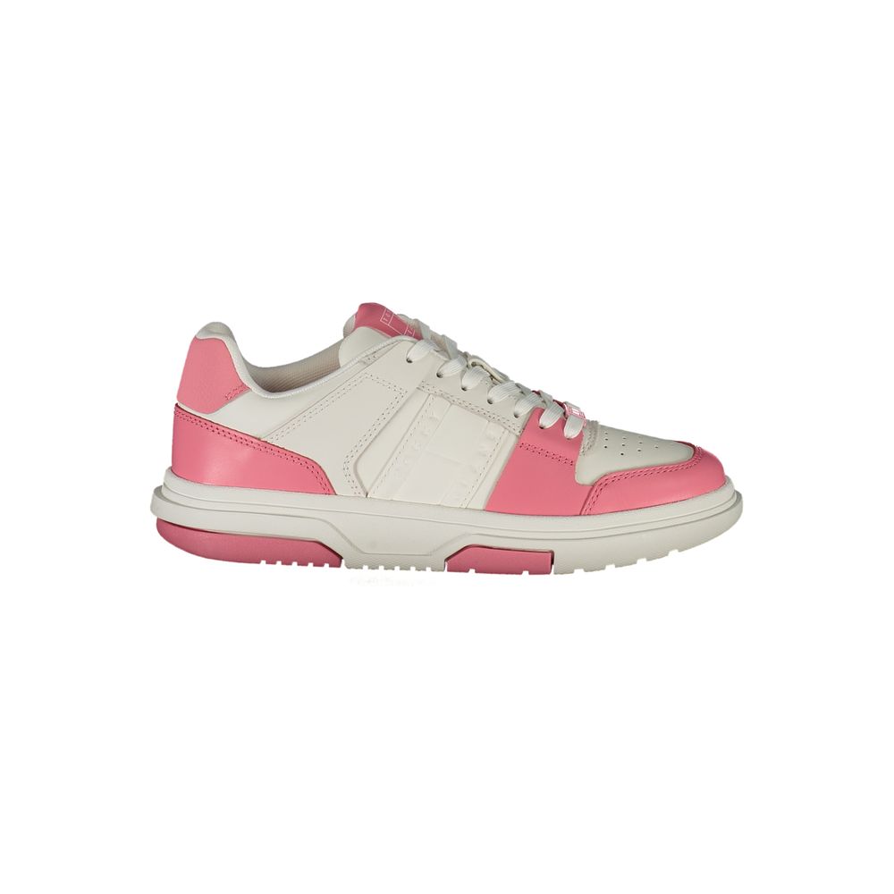 Tommy Hilfiger Pink Leather Women Sneakers