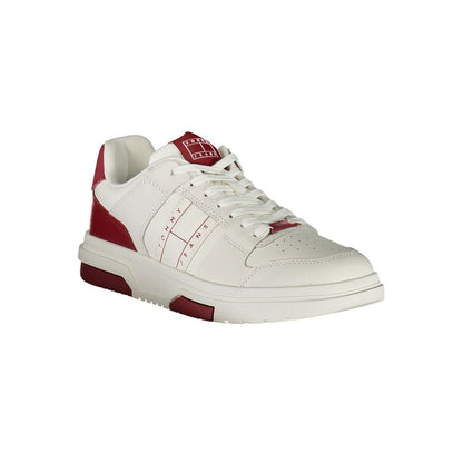 Tommy Hilfiger Red Leather Men Sneakers