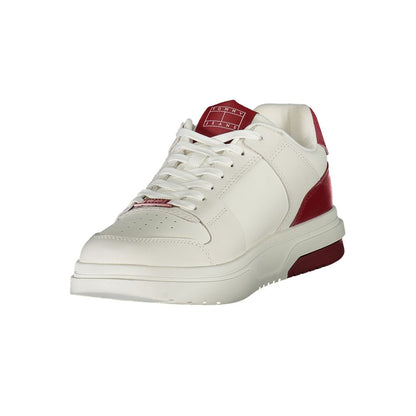 Tommy Hilfiger Red Leather Men Sneakers
