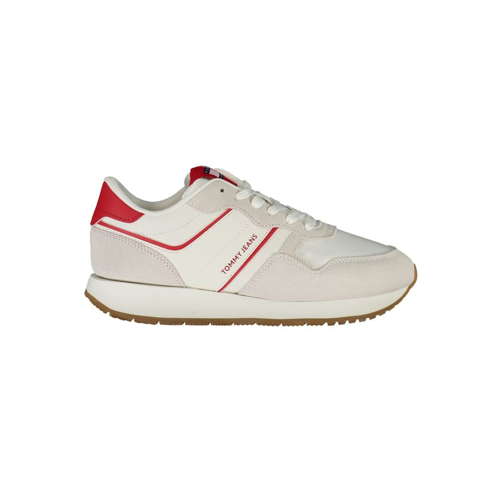 Tommy Hilfiger Red Leather Women Sneakers